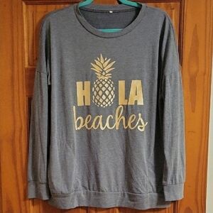 Gray Hola Beaches Sweatshirt